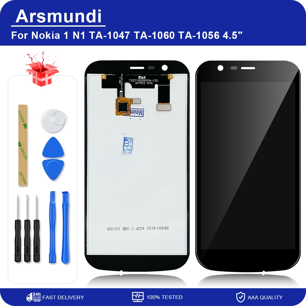 ЖК-дисплей 1047 дюйма с сенсорным экраном и дигитайзером в сборе для Nokia 1 N1 TA-1060 TA-1056
