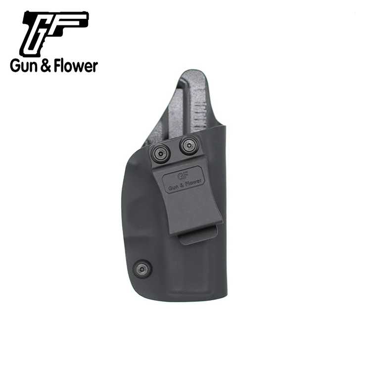 G43 GF-KIG43A Пистолет и цветок IWB Kydex кобура скрывает переноски одинарный зажим кобура для пистолета Подходит Glock серии-черный, правая рука - Цвет: G43 GF-KIG43A