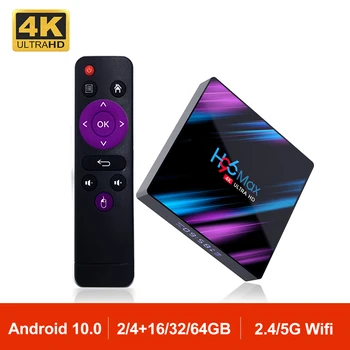 

Android 10.0 H96 MAX Smart TV Box RK3318 Quad Core 2.4G/5.8G Wifi BT 4.0 4K Media Player H96MAX Mini TV Receiver Set Top Box