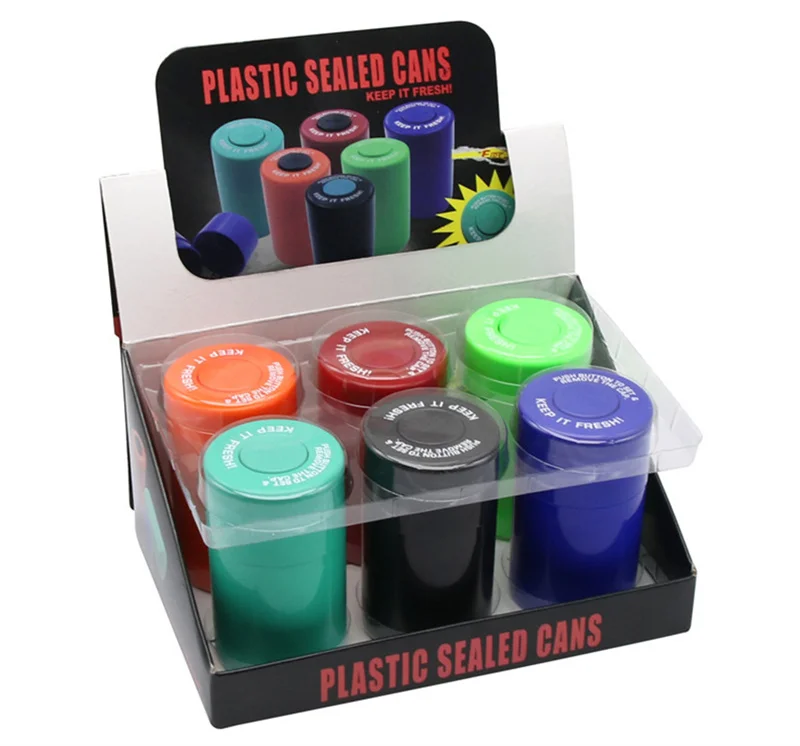 Plastic Jar Airtight without picture Storage container stash Tobacco Herbs can Vacuum grains Fresh box for smoking accessories 2