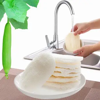 

1Pcs Circle Oval Natural Loofah Sponge Rub Exfoliating Kitchen Bath Cleaning Towel