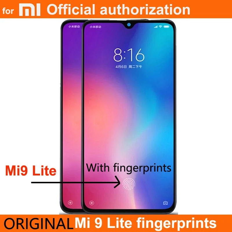 6 39 Оригинальный ЖК-дисплей с отпечатками пальцев для Xiaomi Mi9 Lite Mi9Lite дигитайзер