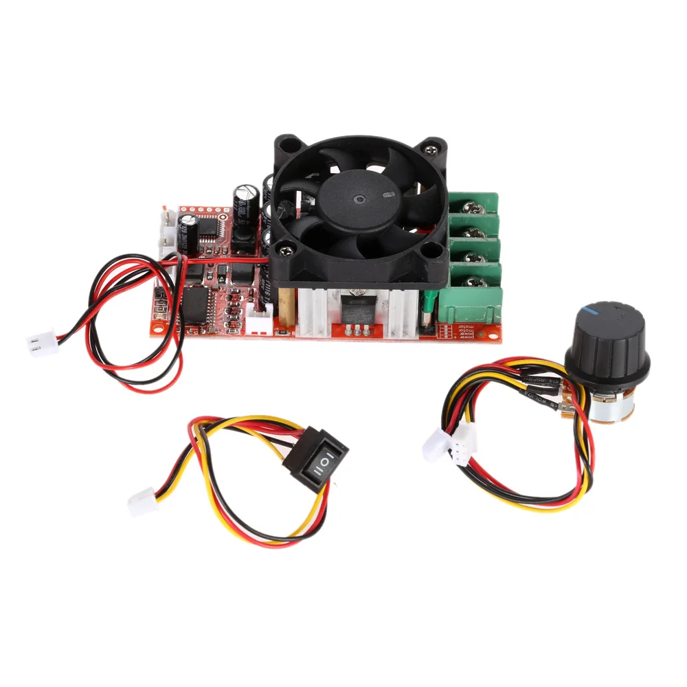 

Hot Adjustable H-Bridge DC Motor Speed PWM Controller with PLC Control Reversing Switch Braking Fan 12V 24V 36V 50V Speed Adjust