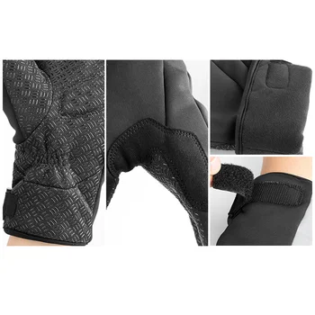 

1 Pair Winter Waterproof Cycling Gloves Bike Full Finger Shockproof Gloves M~2XL