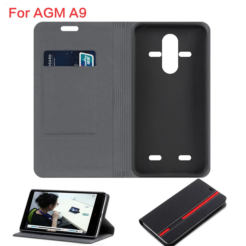Для AGM A9 X2 X3 без магнита Ковбой из искусственной кожи чехол для телефона для AGM A9 JBL H1 флип-чехол Деловой Чехол Мягкий силиконовый чехол