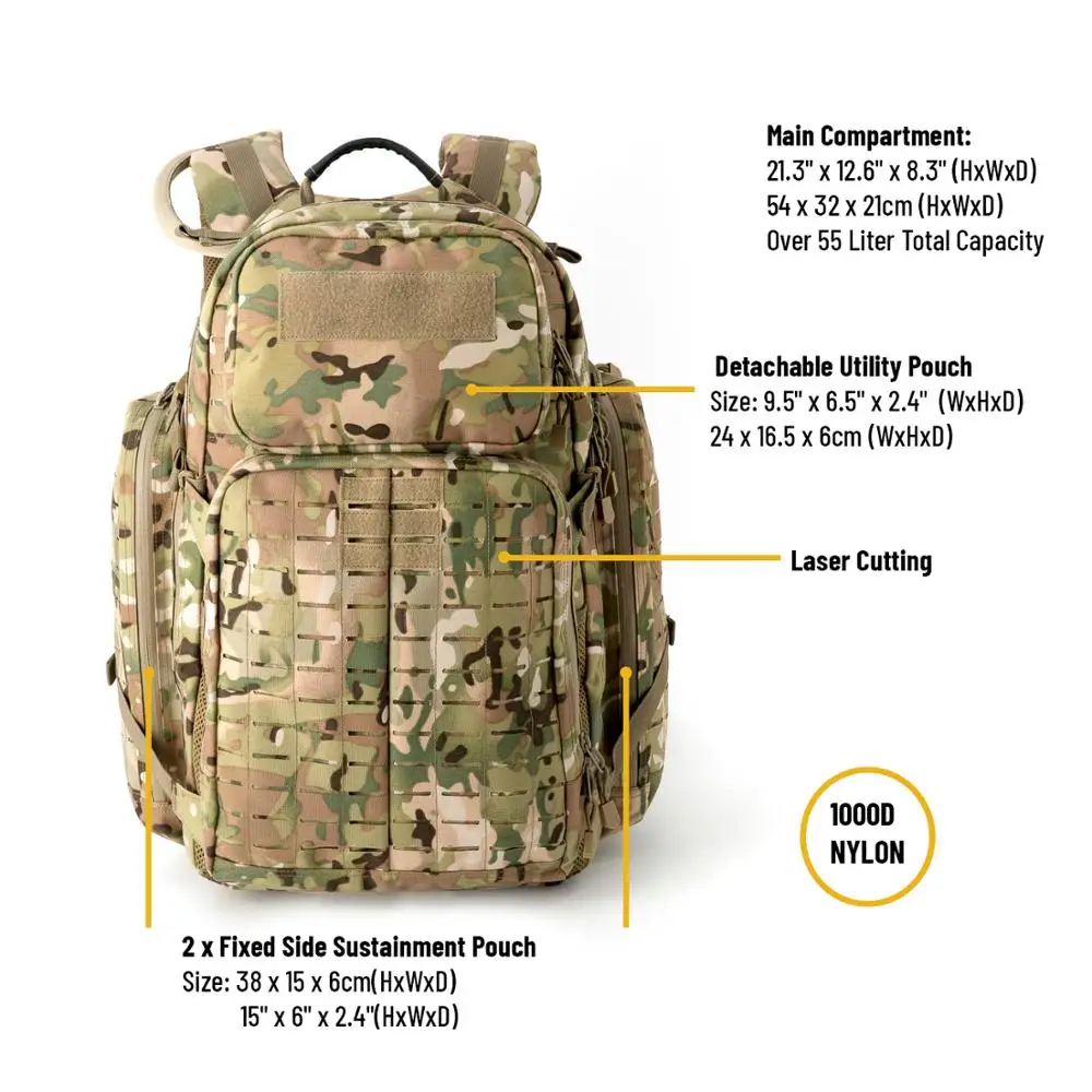 MT Military Tactical Backpacks 72 Hours 