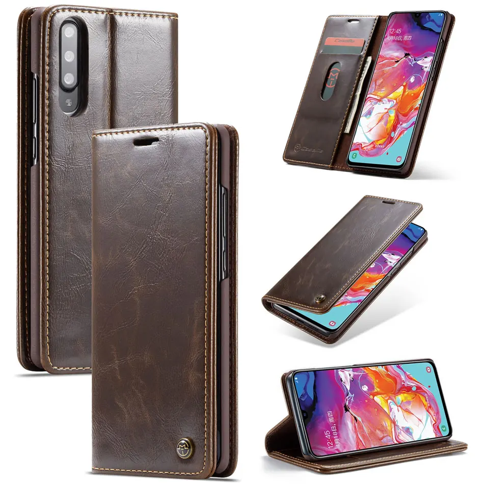 Чехол для samsung Galaxy A70 Магнитный кожаный чехол для samsung Galaxy A2E чехол Galaxy S10 S9 S8 Note 9 кожаный защитный чехол