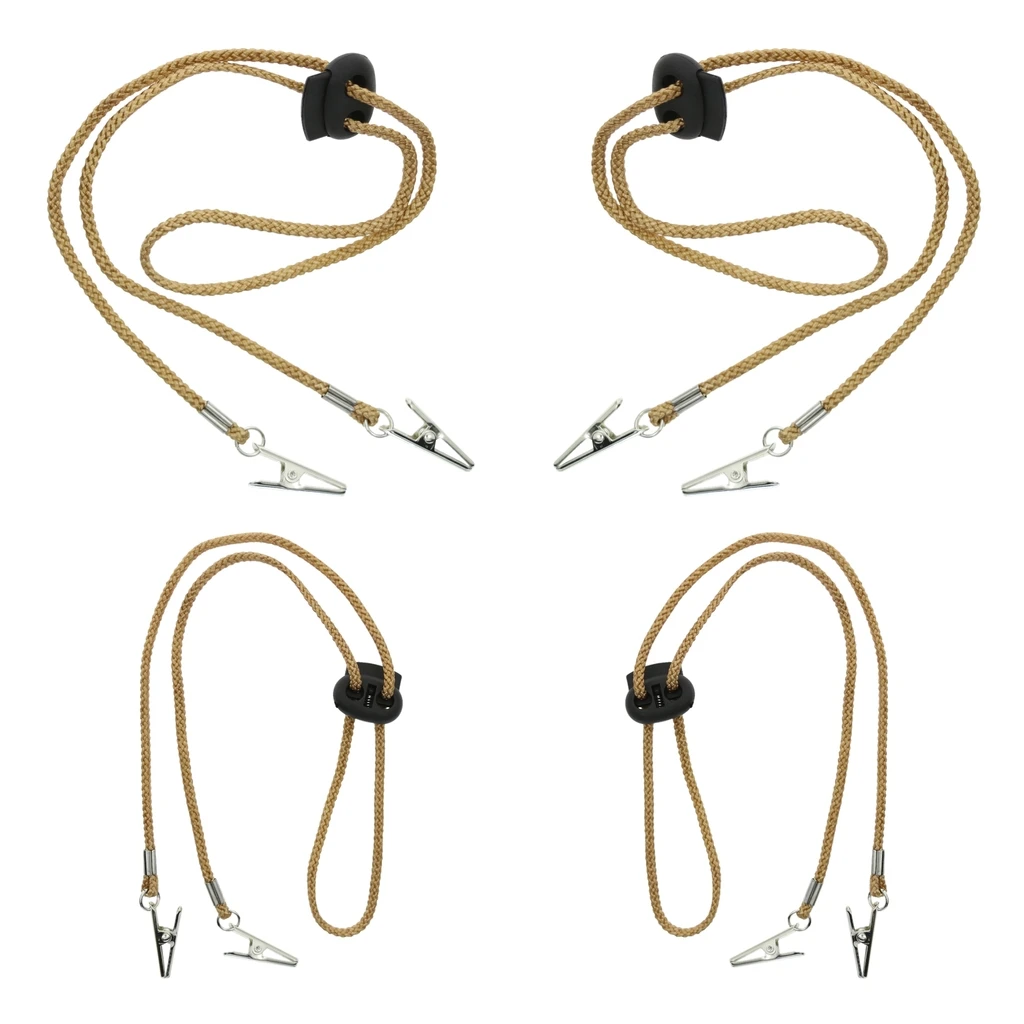 4 Pcs Adjustable Baby Adult Dinner Napkin Clip Holder Chain Lanyard for Meal 4 Pcs Adjustable Baby Adult Dinner Napkin Clip Holder Chain Lanyard for Meal