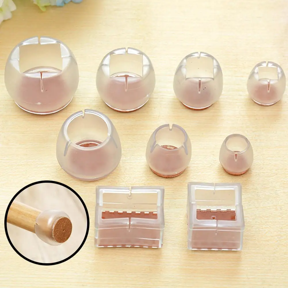 

New 4Pcs 18-50mm Silicone Furniture Table Chair Leg Feet Cap Cover Floor Protector