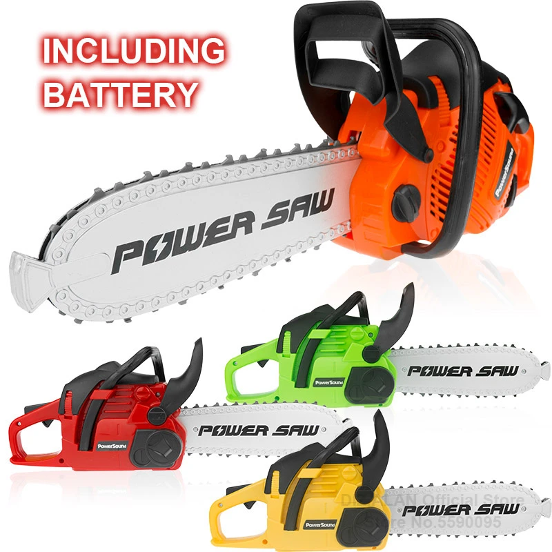 Kids Tools Power Chainsaws Electric Repair Toys Realistic Sound Children  Pretend Play Halloween Christmas Birthday Gift For Boys