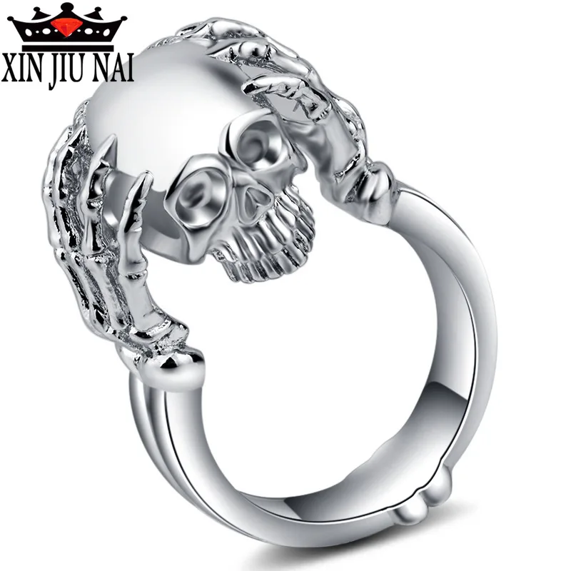 

Fashionable and exquisite retro design Golden/wedding Gothic Punk Skull Lady Ring Halloween Skull Jewelry Gift women's rings