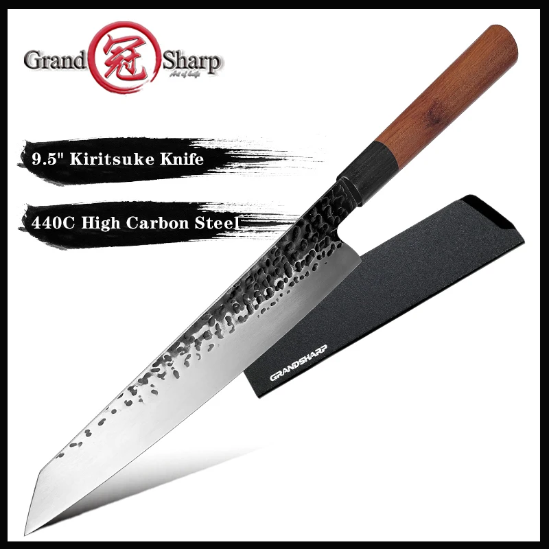 Кухонный нож Grandsharp 9 5 дюйма Kiritsuke ножи шеф-повара из высокоуглеродистой