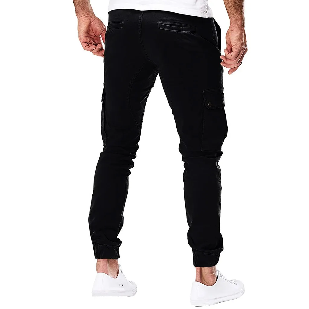 Vogue Joggers мужская верхняя одежда с карманами Комбинезоны повседневные однотонные спортивные рабочие брюки тренировочные брюки Moletom Masculino