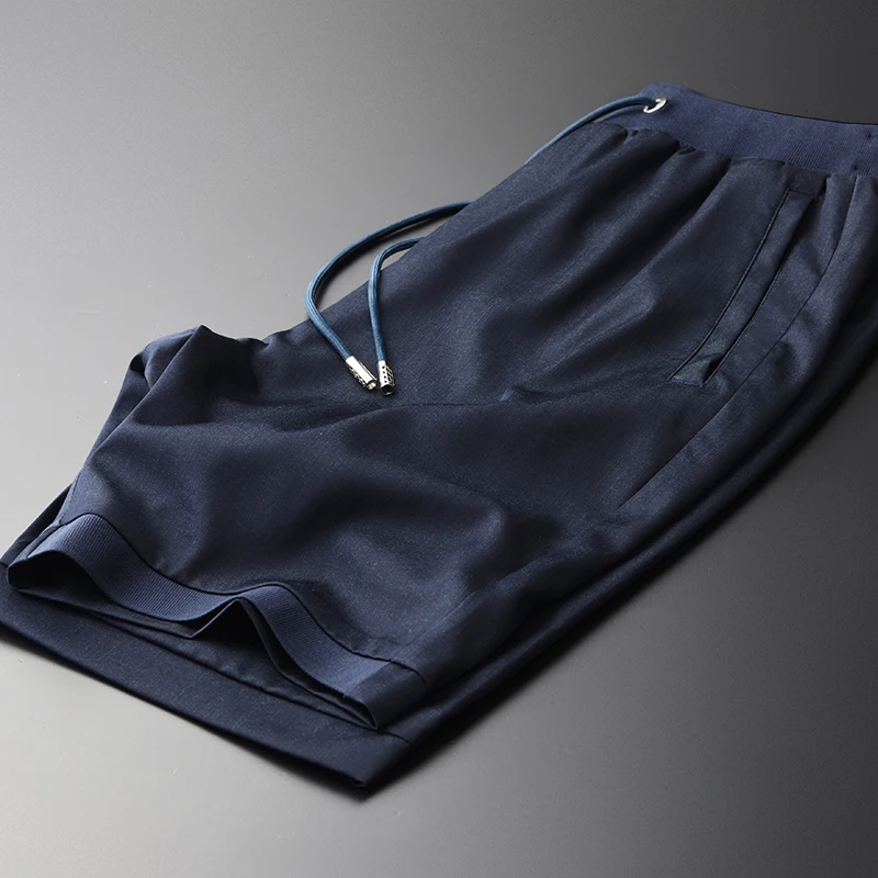 Minglu Tencel мужские брюки размера плюс 4xl Высокое качество шелковистые летние тонкие мужские короткие штаны повседневные проветриваемые крутые короткие брюки для мужчин