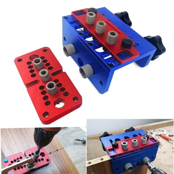 

3 In 1 Woodworking Puncher Locator High Precision Dowelling Jig with Metric Dowel Holes Woodworking Joinery