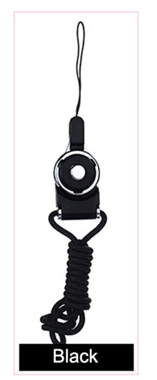 Ремешок для мобильного телефона для iPhone 11 Pro XS MAX X 8 7 Шейный Ремешок шейный браслет Мульти-вытяжной шнур подвесной ремень телефон висячая веревка - Цвет: Black