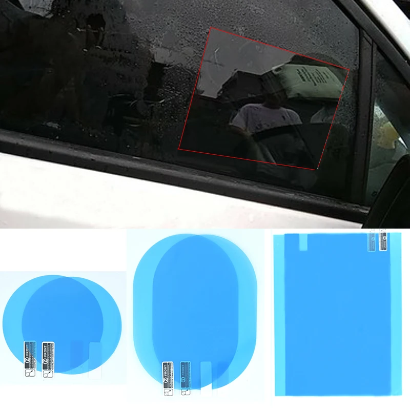 

2Pcs Car Rear Mirror Protective Film Anti Fog Window Clear Rainproof Rear View Mirror Protective Soft Film Auto Accessories