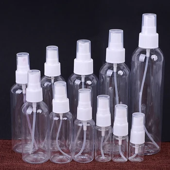 

10pcs 100ml Portable Transparent Plastic Empty Spray Bottle Refillable Perfume Toner Moisturizing Cosmetic Travel Bottle DW