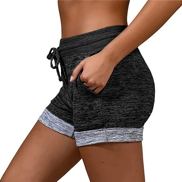 SnakeYX Women's Clothing Summer New Fashion Women's Casual Sports Quick drying Shorts Plus Size Drawstring Loose Shorts