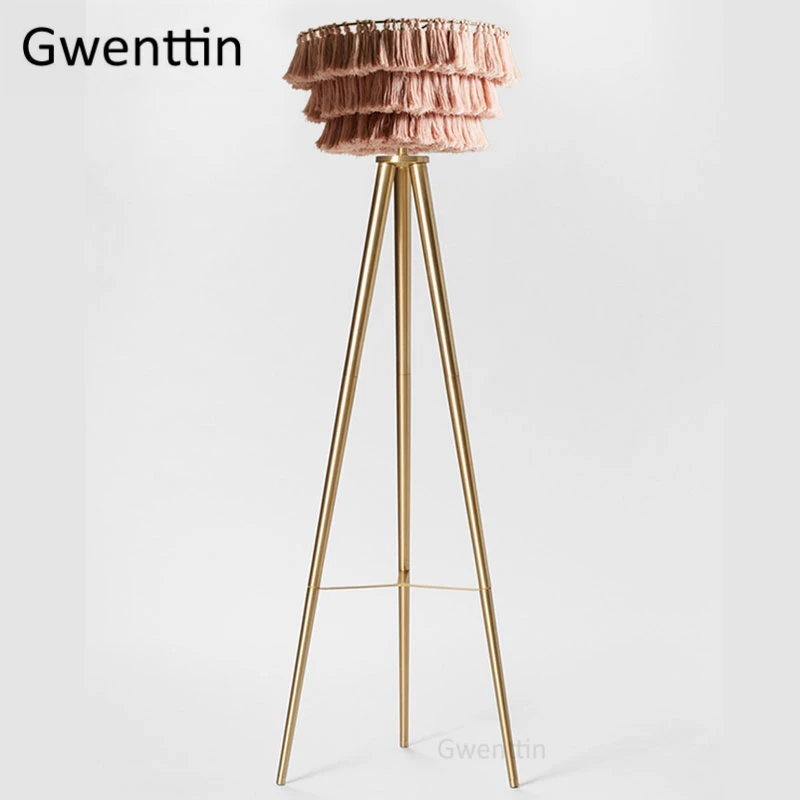 pink tripod floor lamp