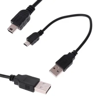 

New USB Short 2.0 A Male to Mini 5 Pin B Data Charging Cable Cord Adapter