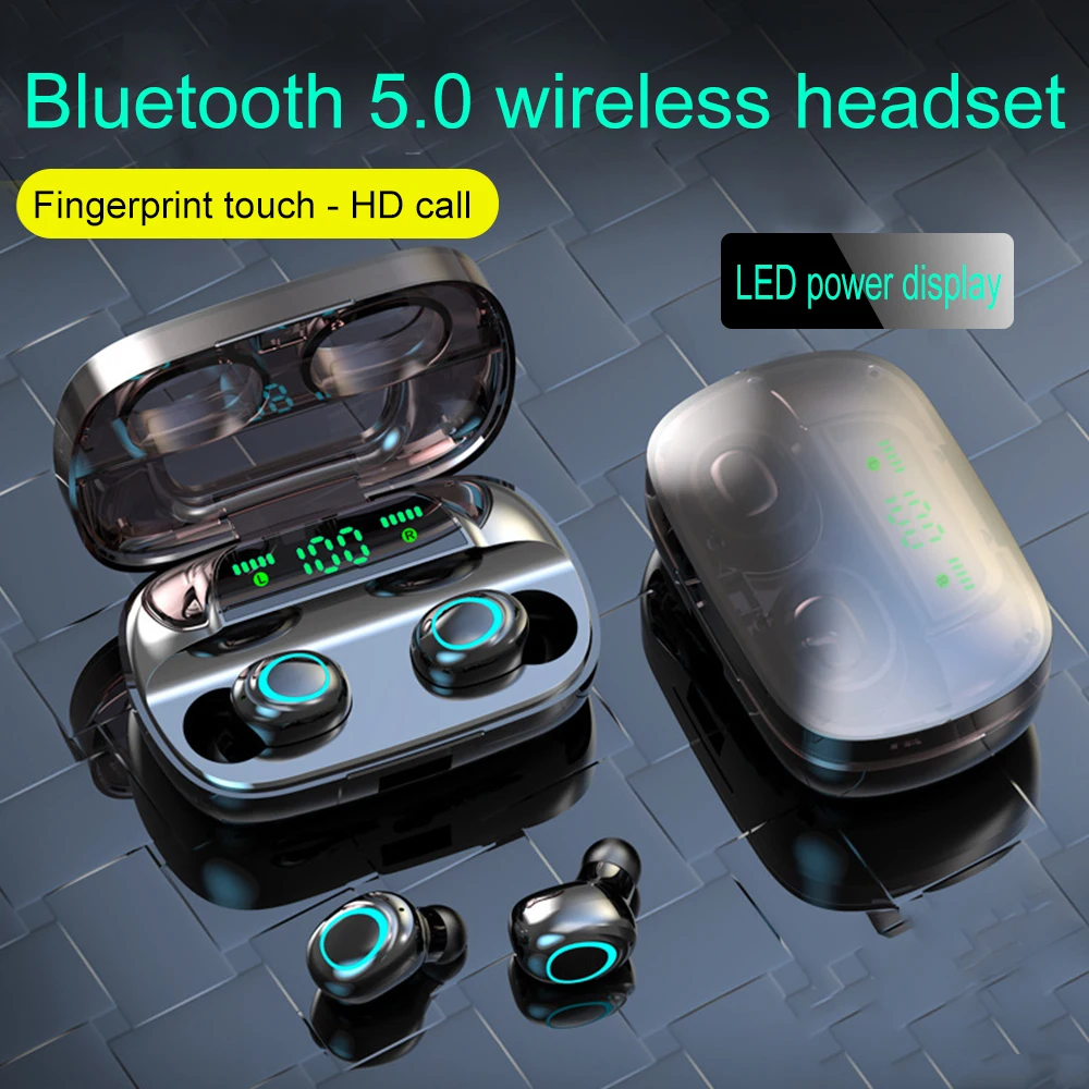 Сенсорные Bluetooth наушники с поддержкой беспроводной зарядки 3500 мАч IPX5