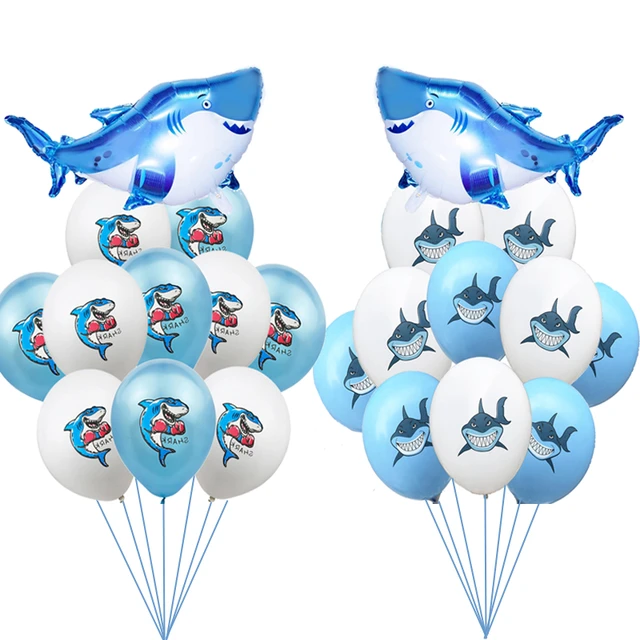 Shark Boxer Balloon Birthday Party Decoration Marine Ocean Life Deep Sea  Big Angry Shark Cartoon Anime Fish Aluminum Film Ballon - AliExpress