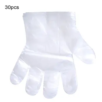 

30pcs Vinyl Disposable PE Cleaning Gloves Powder Free Kitchen Barbecue Gloves N0HC