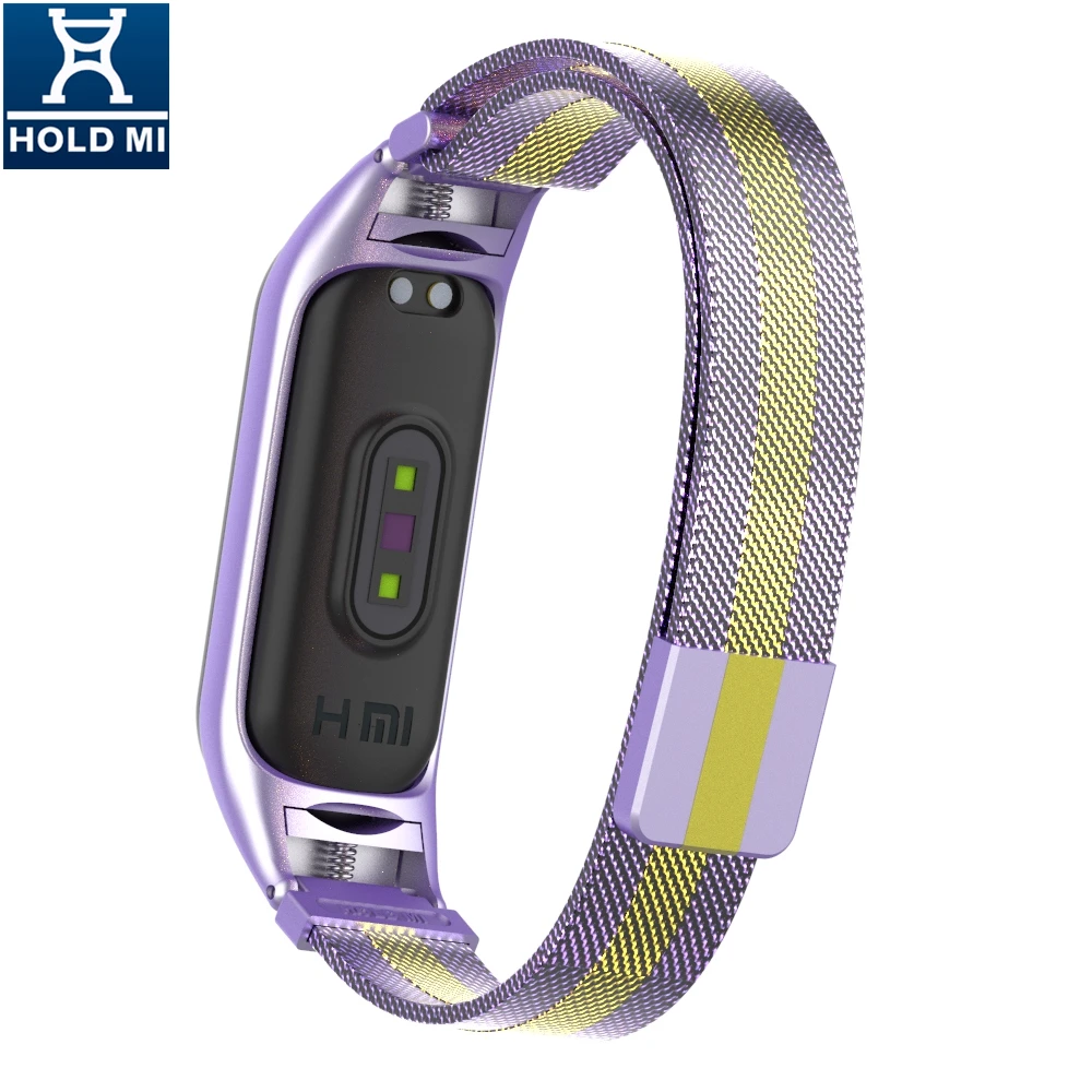 Mi lanese магнитный ремешок для Xiaomi mi Band 4 браслет из нержавеющей стали аксессуары для mi band 4 металлический ремешок