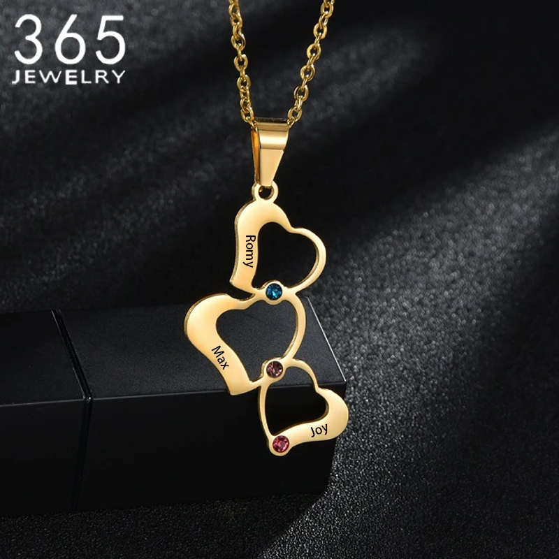 Collana a cuore personalizzata per la mamma, collana con nomi di famiglia personalizzati, regalo per la festa della mamma, ciondolo a cuore con 1-6 nomi, regalo per la nonna - Italia