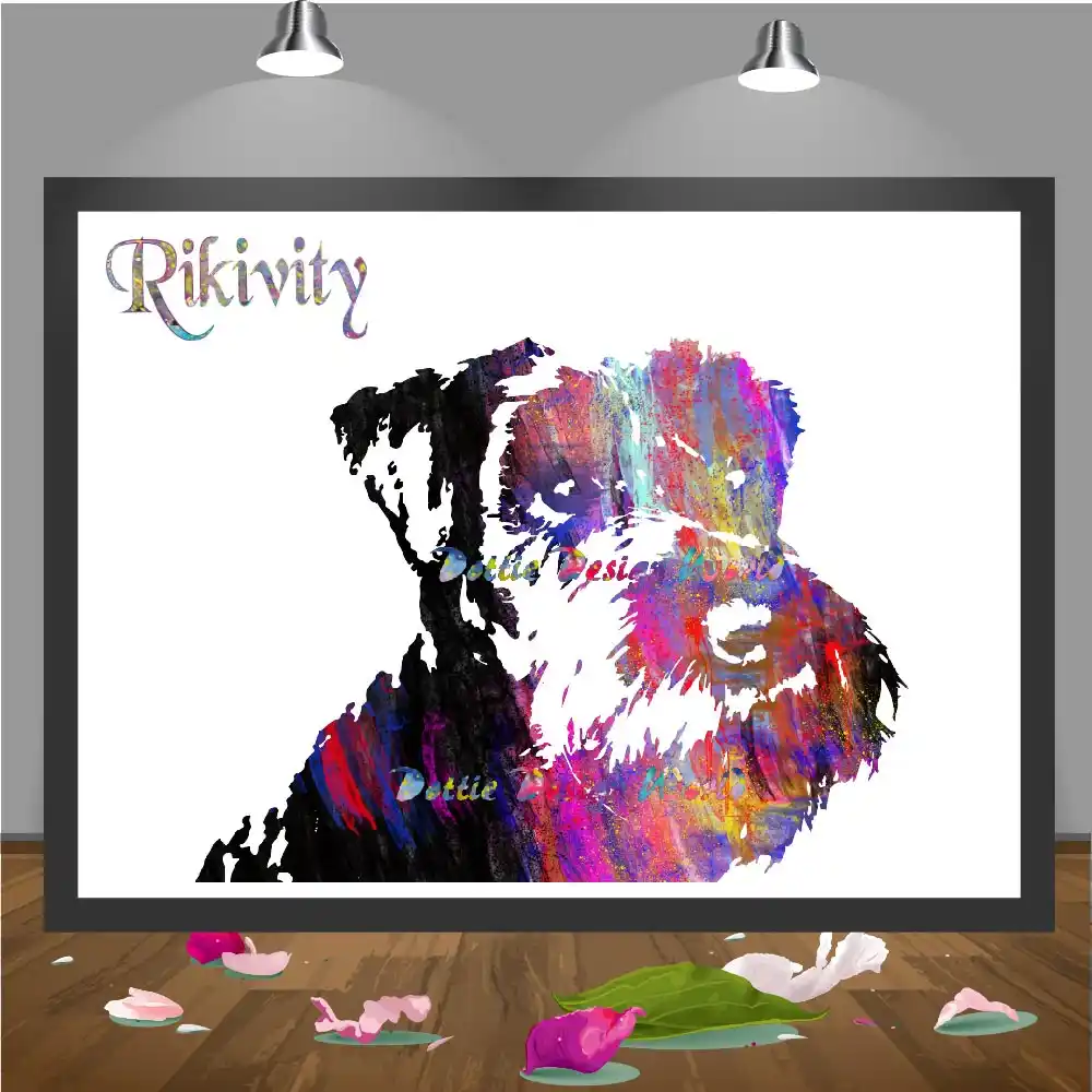 Rikivity Miniatura Schnauzer Perro Poster Imprime Animal Pared