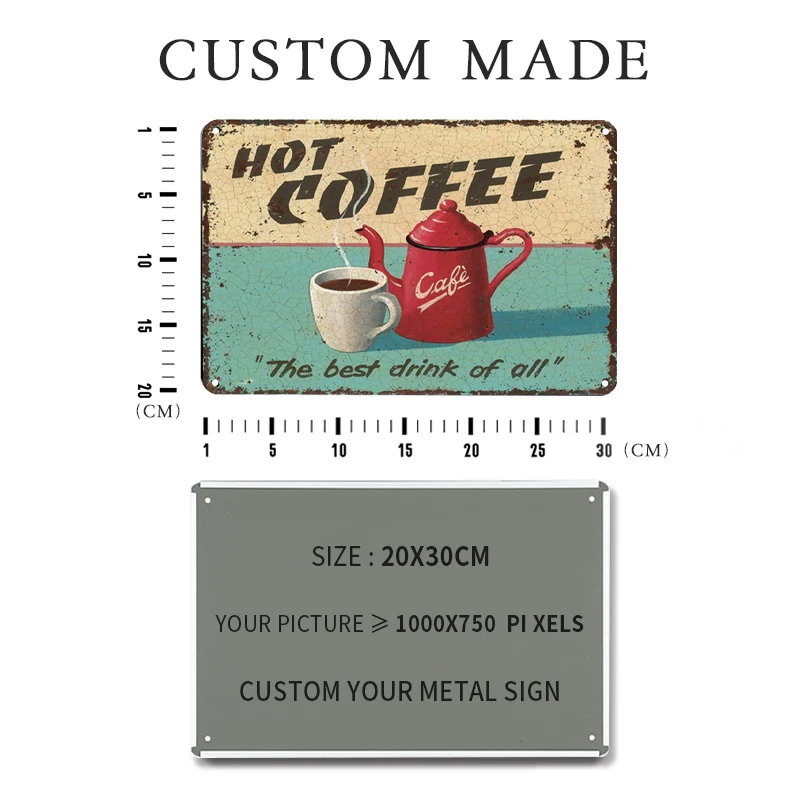 

Custom Metal Plaque Tin Sign Vintage Personalized Metal Sign Wall Stickers Decor Tin Plate Iron Painting Poster Bar Home Decor