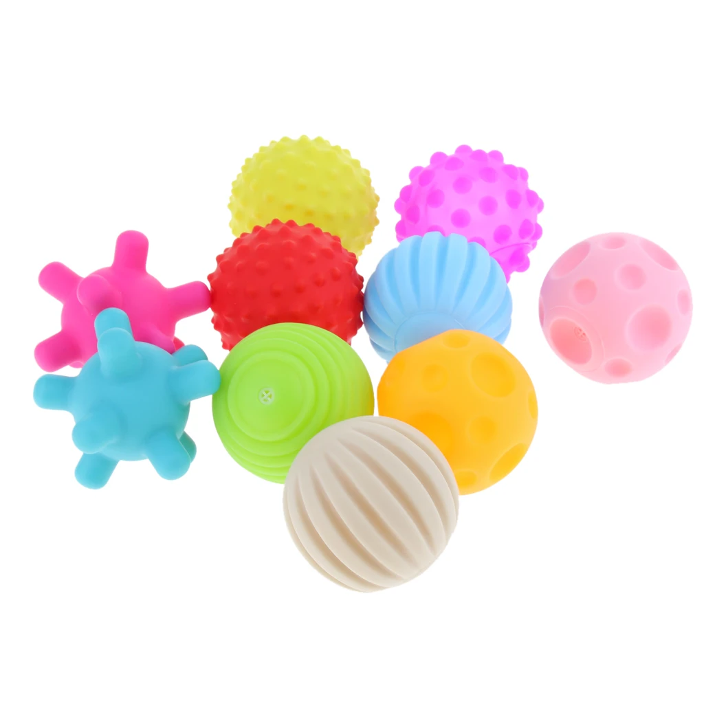 10Pcs Baby Kids Soft Squeeze Developmental Sensory Educational Toy Ball