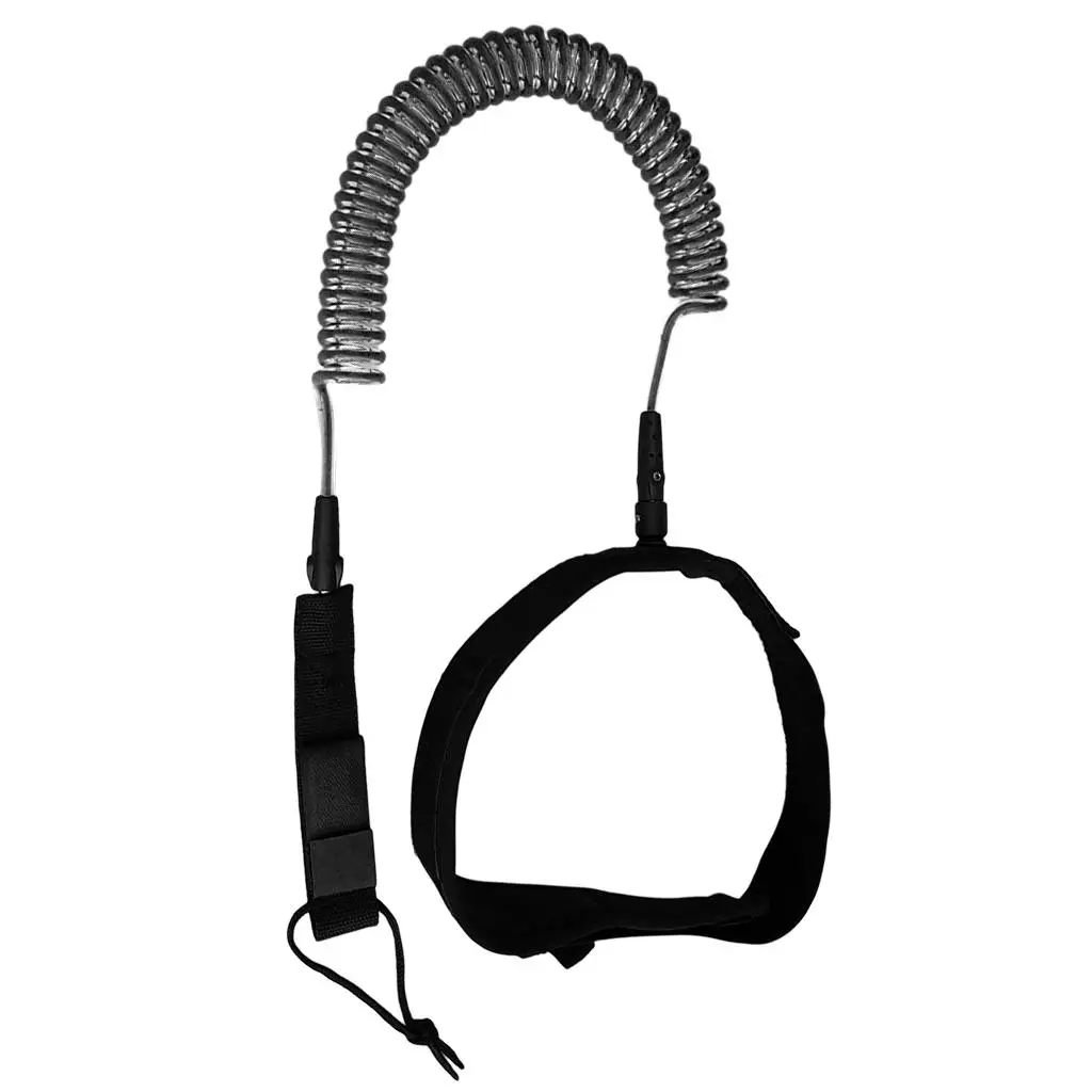 10ft Coiled Surfboard Leash Leg Rope Surfing Ankle Strap Surfing Board Leg Leashes Surf Cord String for Stand Up Paddle Boarding