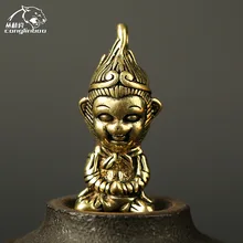 JUNGLELEOPARD Ретро Твердые обезьяна автомобиль брелок кулон латунь da zuo Sun Wukong небольшое украшение для рабочего стола