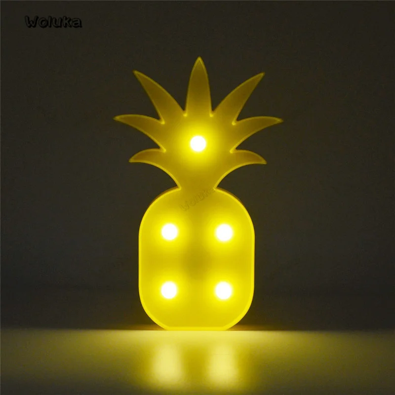Cartoon LED Night Light Pineapple Table Lamp Creative Gift Children Baby LigBE 
