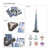 CubicFun 3D Puzzles LED Dubai Burj Khalifa 57.5" H Architecture Building Model Kits 136Pcs Tower Jigsaw Toys for Adults Kids 4
