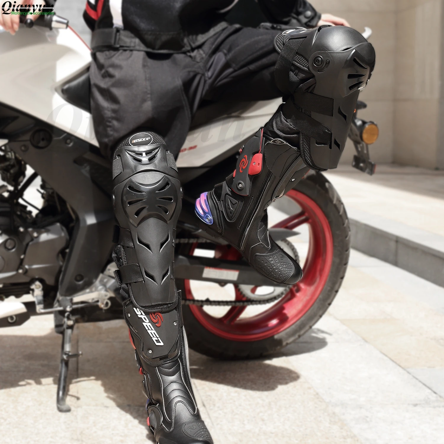 4 шт. Защитная kneepad панель для защиты колен мотоциклиста протектор спортивный самокат мотогонок охранники предохранительные устройства гонка Скоба для Vespa honda