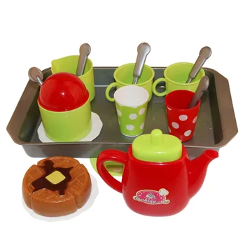 

1 Set of Toy Kettles Tea Cup Set Furniture Toy Coffee Tea Cups Toy Accessory for Children Playing