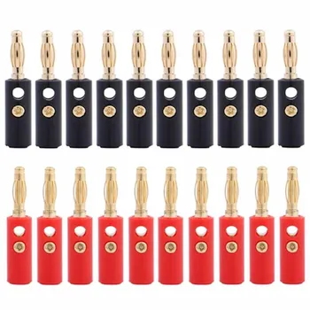 

4mm Safety Lantern Soft Rubber Terminal Thread Connector Welding Free Replacement Parts Gold Plated Anti Skid Banana Plug