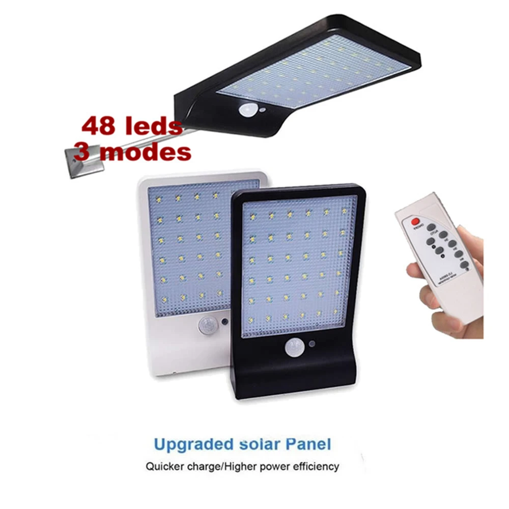 

LemonBest 48 Leds Garden Led Solar Light Human Infrared PIR Motion Sensor Wall Lamp Security Waterproof IP65 Outdoor Lighting re