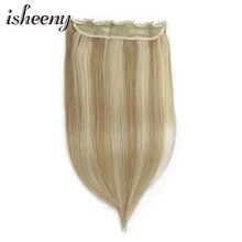Isheeny 1" 20" 2" 28" Remy клип-в один кусок 20 г натуральные тонкие бразильские человеческие волосы на заколках для наращивания