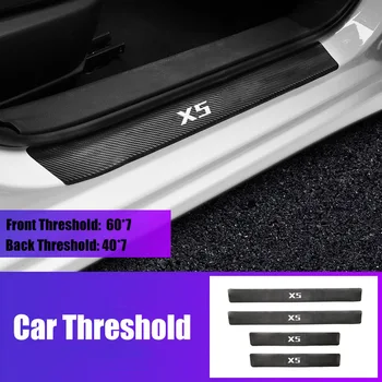 

4PCS/Set Threshold Plate Protector Car Stickers For BMW X5 F15 E70 E53 G05 Car Door Sill Guards Cover Decor Interior Accessories
