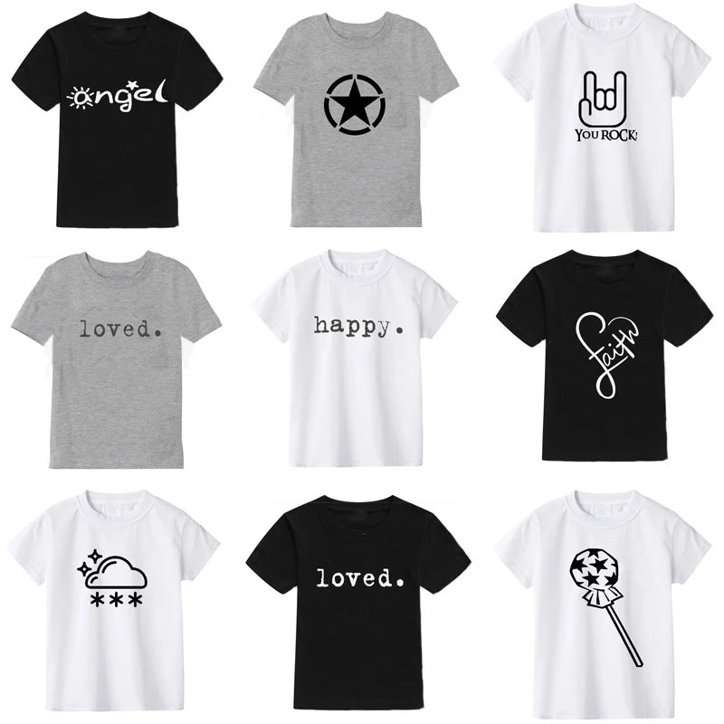 

Summer Fashion Children's Cotton T-shirt 2022 Boys T-Shirt For Girls Tops Print Graphic T Shirts Kids Clothes 2-10 Year