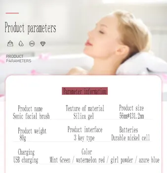 

Mini Electric Facial Cleansing Brush Silicone Sonic Face Cleaner Deep Pore Cleaning Skin Massager Face Cleansing Brush Device