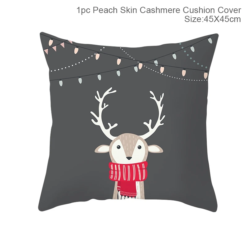 Веселый Рождественский чехол для подушки, украшения для дома, Navidad Noel, рождественские украшения, подарки, Рождество, счастливый год - Цвет: cushion cover 34