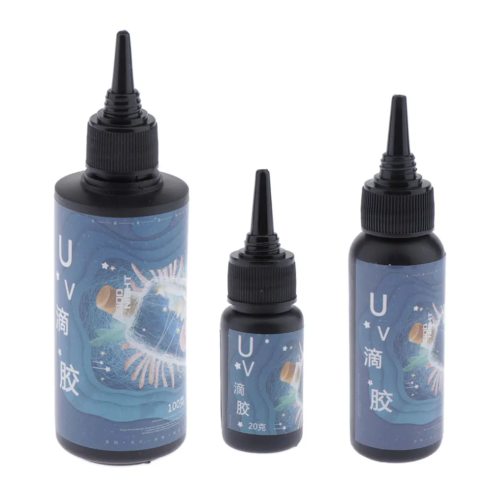 Crystal Epoxy Liquid UV Resin Glue Solar Cure Sunlight Activated Hard Glue for Jewelry DIY Necklace Pendant Cabochon Tools