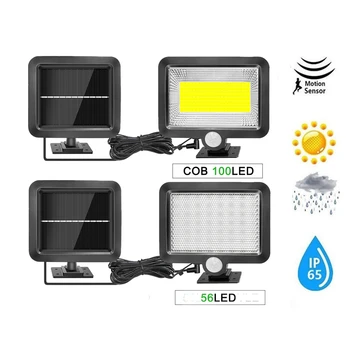 

Outdoor 56/30 LED Solar Light PIR Motion Sensor Wall Lamp Waterproof Garden Light Path Emergency Security Light 3 Sided Luminous