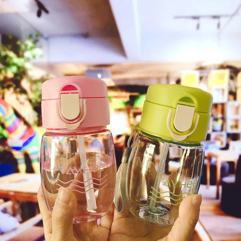 330/420ml силиконовая трубочка для бутылочки для кормления, соломенная шляпа для малышей с ремешком, водное молочко с широким горлышком бутылочка для кормления