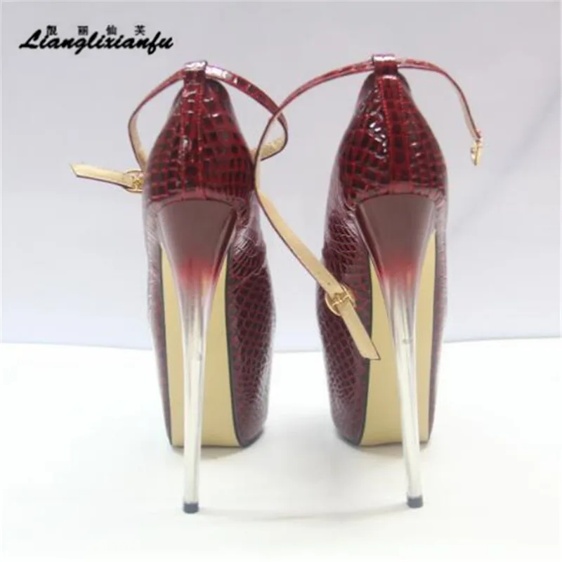 Женские туфли лодочки с ремешком на щиколотке высоком каблуке 19 см|wedding pumps|brand